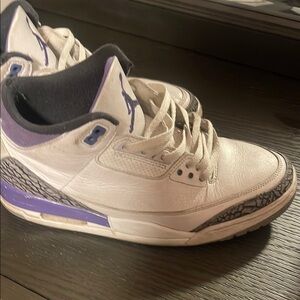 Jordan Athletic Shoes in White and Purple